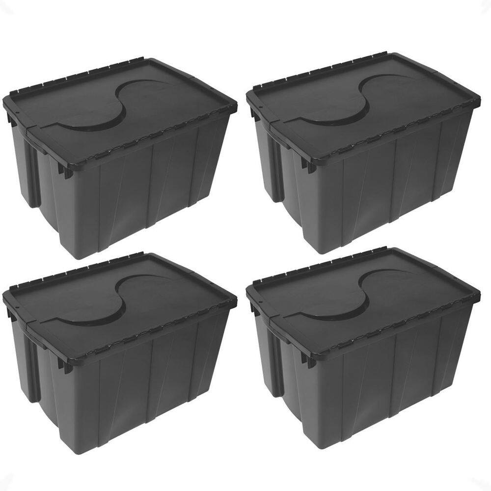 Kit 4 Caixa Organizadora Container 56L Com Tampa S Bernardo