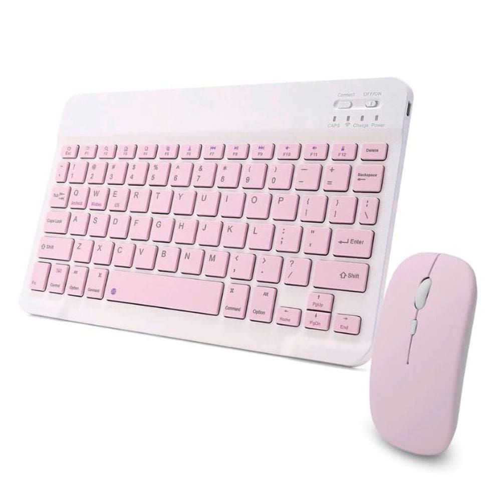 Teclado Mouse Sem Fio Recarregável Bluetooth