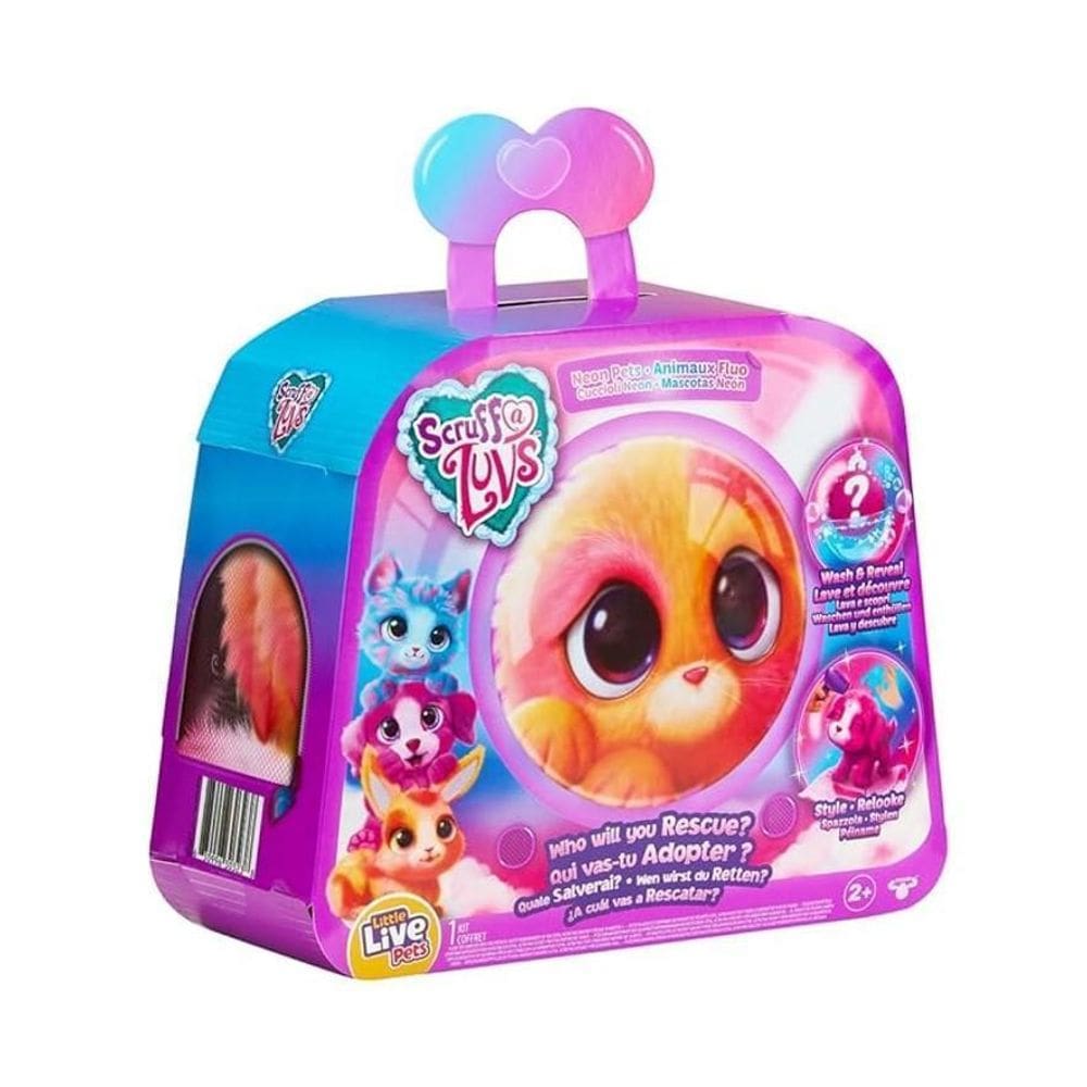 Pelúcia Neon Pets Adotados Surpresa Scruff A Luvs - Fun