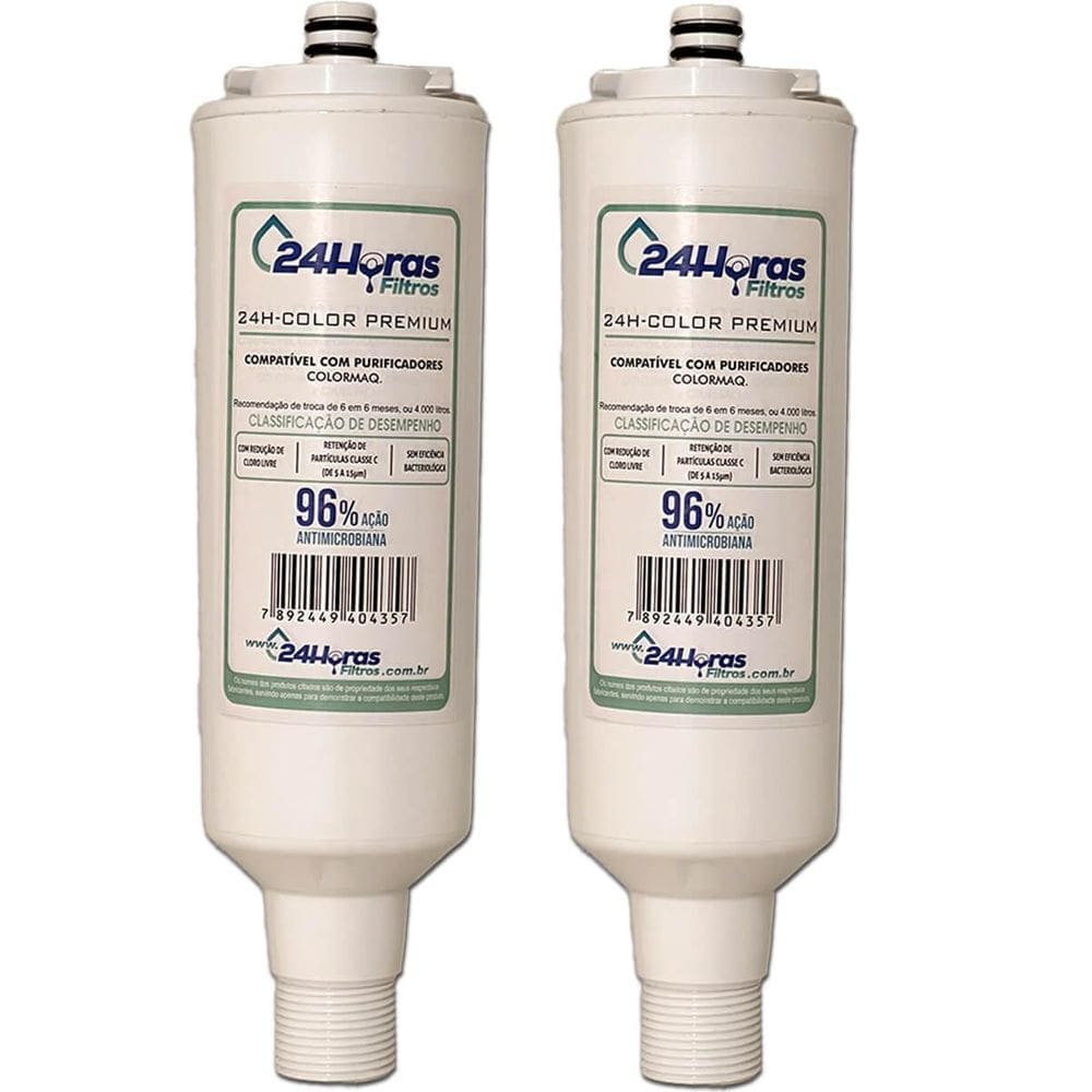 Kit 2 Filtro Refil Compatível Purificador Colormaq Premium