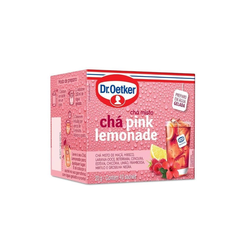 Chá Pink Lemonade Dr. Oetker Display Com 10 Sachês
