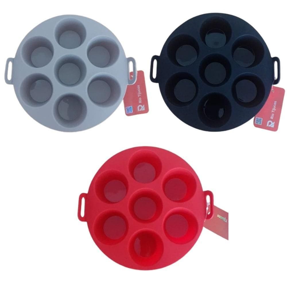 Kit 3 Formas De Silicone Redonda Para Bolo Bolinho Cupcake