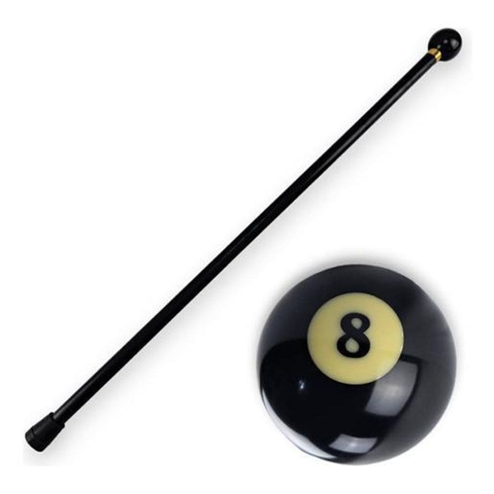 Bengala De Apoio Bola 8 Madeira Maciça Presente