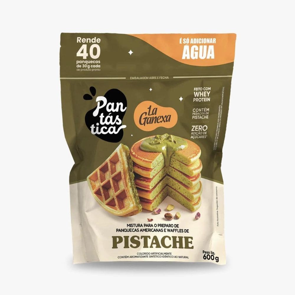 Pantastica Panqueca Proteica Sabor Pistache 600G - La Ganexa