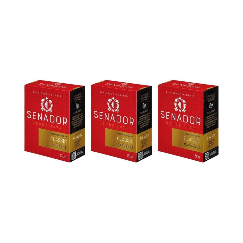 Sabonete Senador 130G Classic - Kit C/3Un
