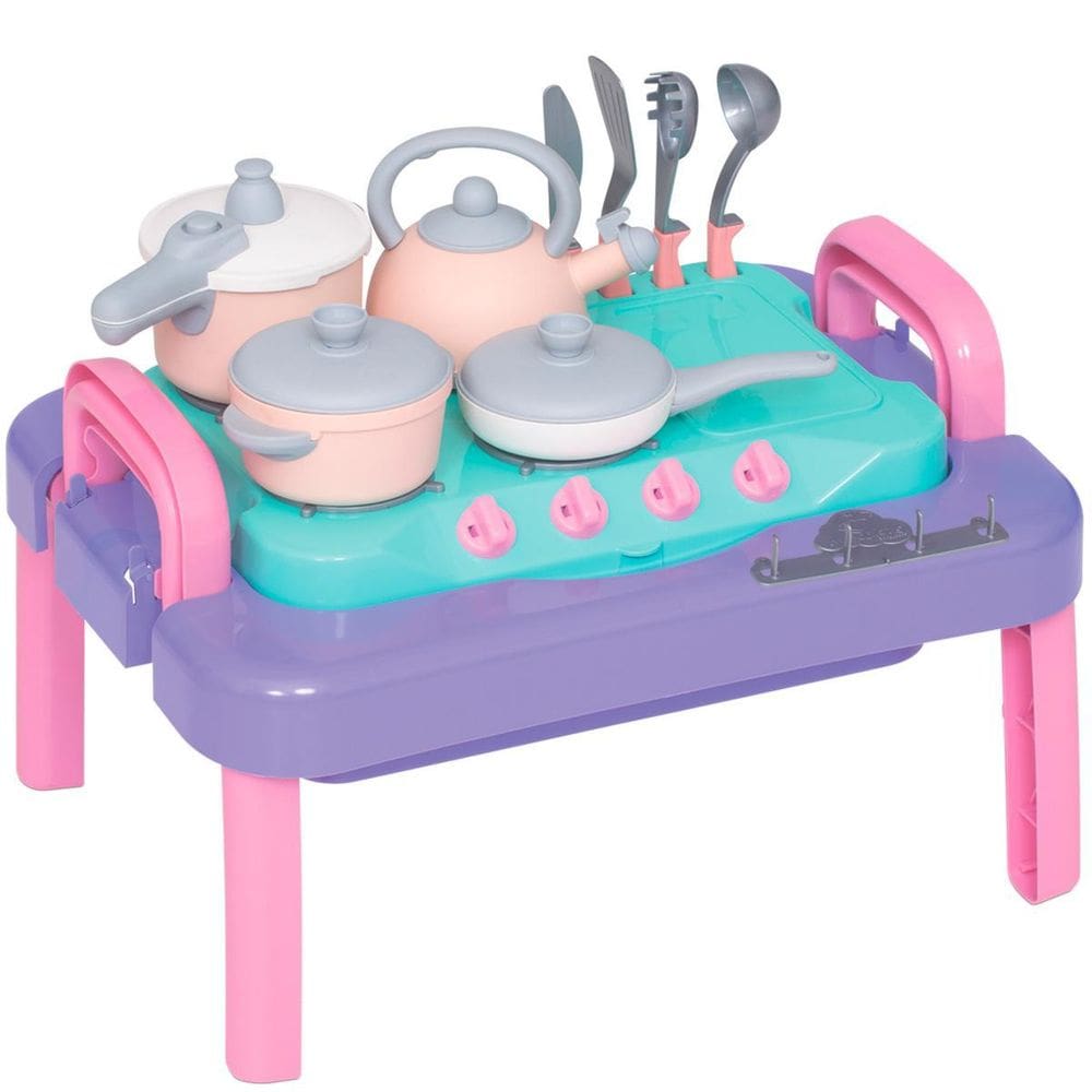 Mesinha Infantil Cozinha Gourmet Para Bebês Acima De 1 Ano