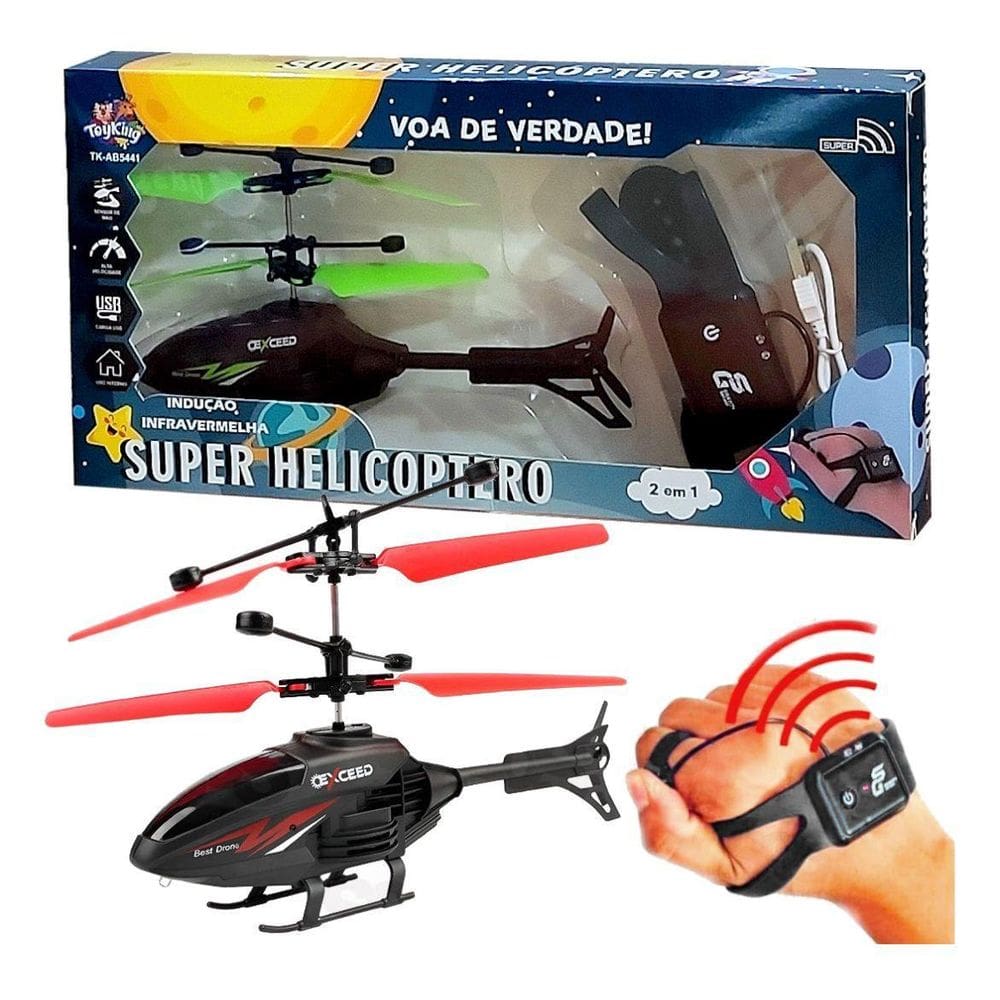 Super Helicóptero De Controle Infantil Sensor De Gravidade