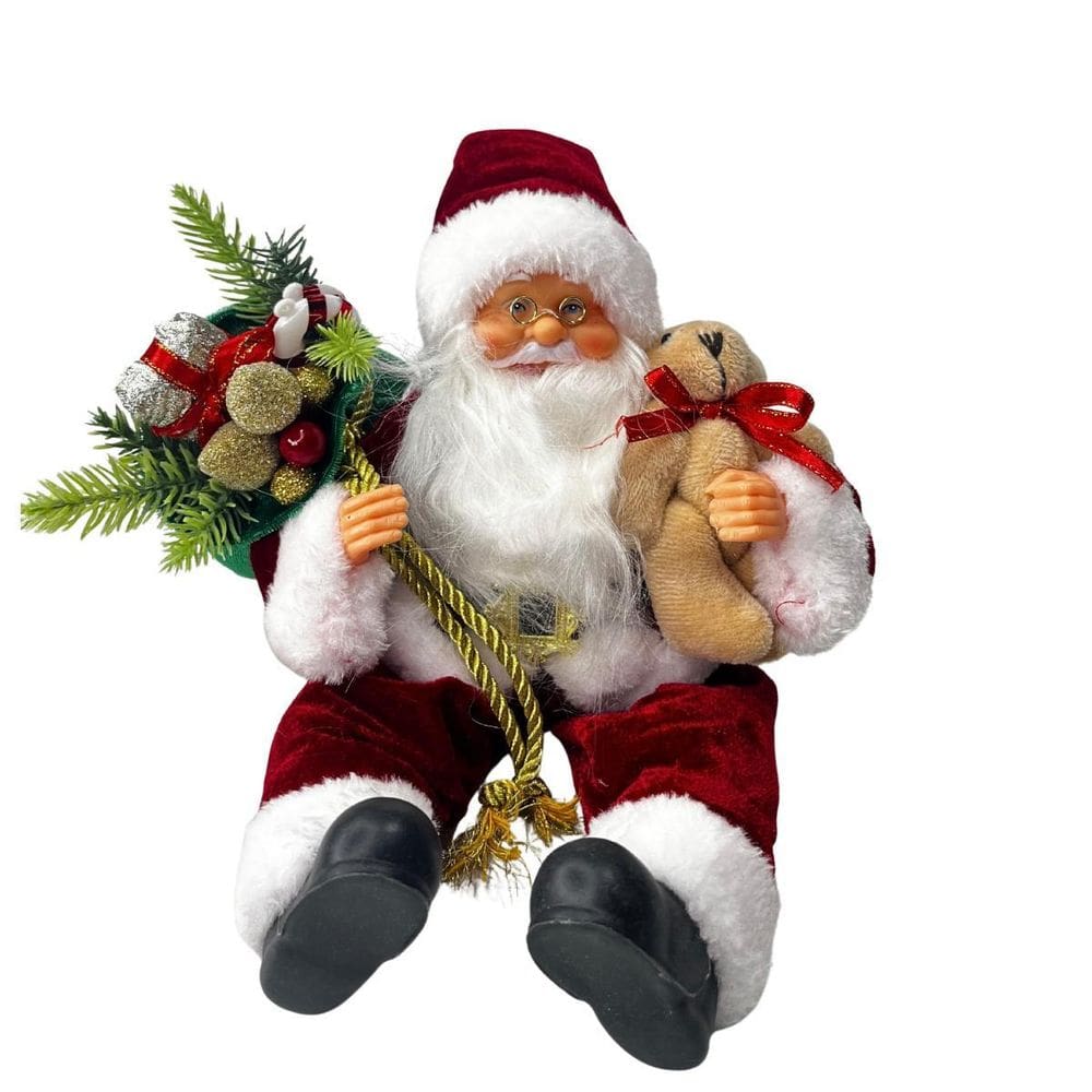 Papai Noel Sentado Repetidor Vm Magizi 30Cm 29019