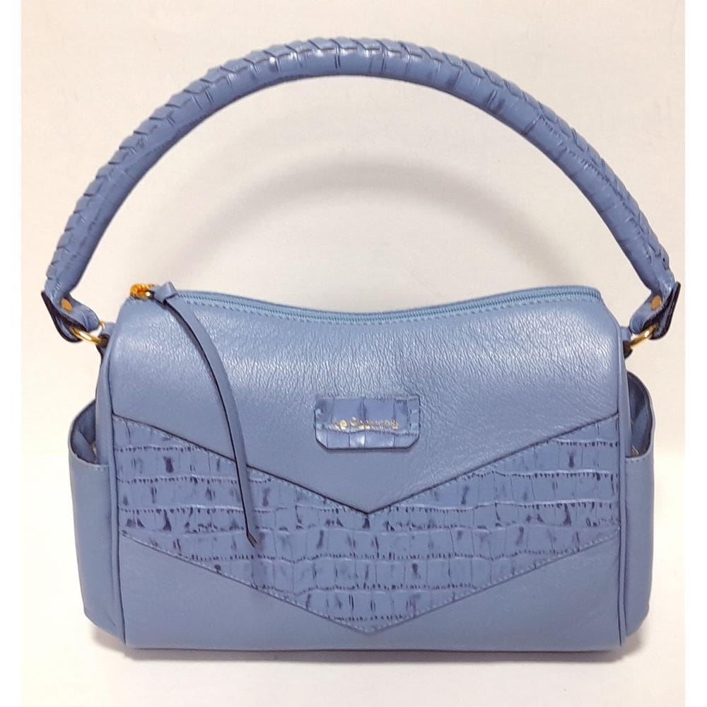 Bolsa Couro Alça Ombro E Transversal/Tiracolo Azul