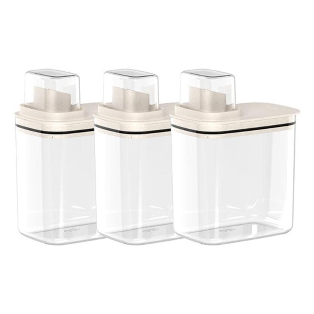 Kit 3 Dispensers Organizadores Amaciante Sabão Lavanderia