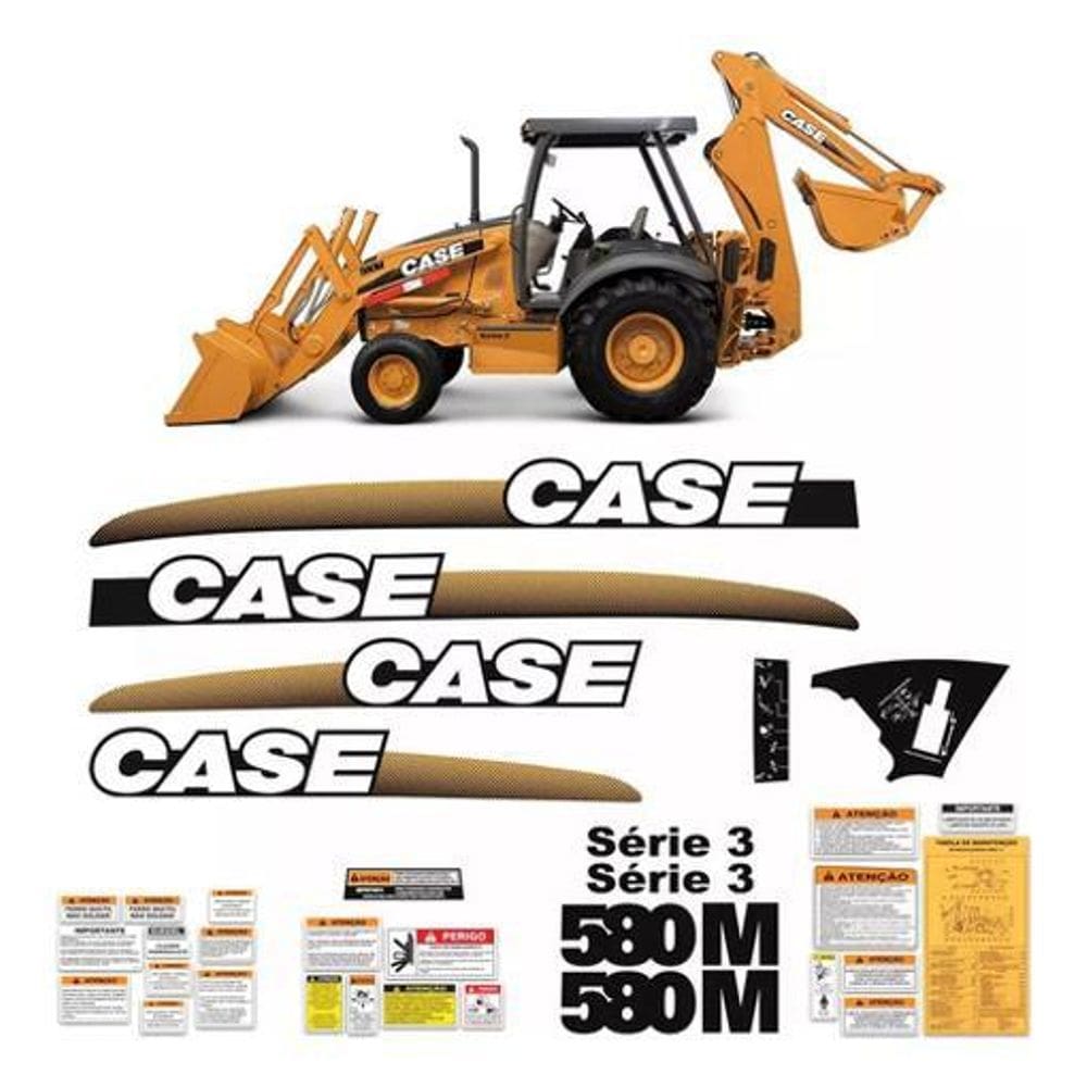 Kit Adesivos + Etiquetas Case 580M Série 3