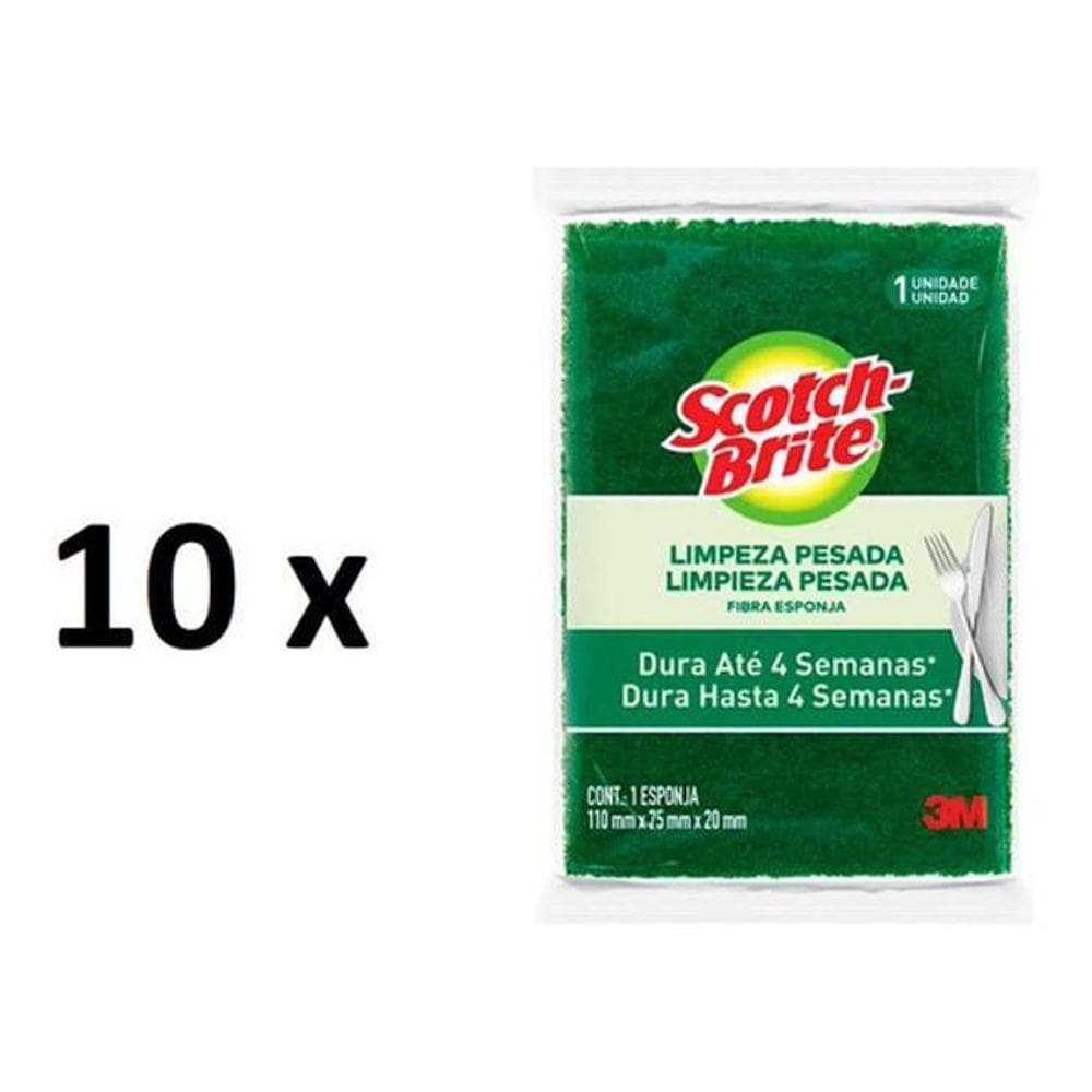 Pacote Com 10 Esponja Multiuso Scotch Brite 3M - Lava Louças