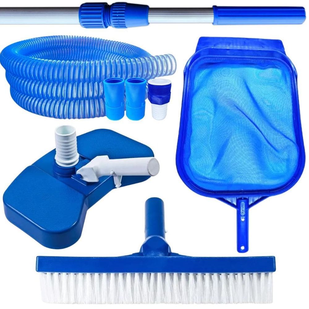 Kit Limpeza Para Piscinas Mangueira Siliconada 5Mt Cabo 2 Mt