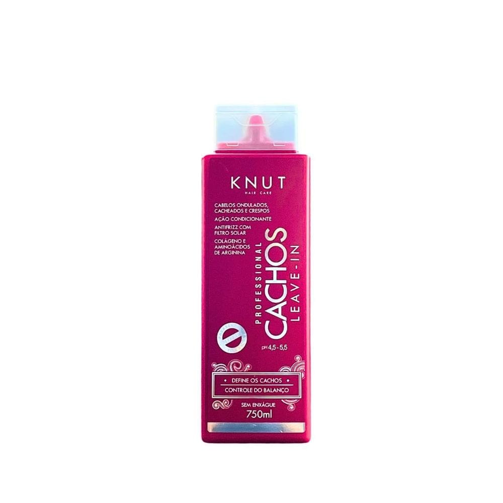 Knut Leave In Defibidor Cachos 750Ml Crespas, Cacheados E