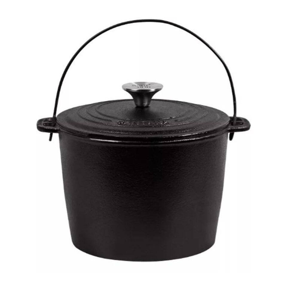 Caldeirão Ferro Fundido Santana Com Tampa 3 L Panela Indução