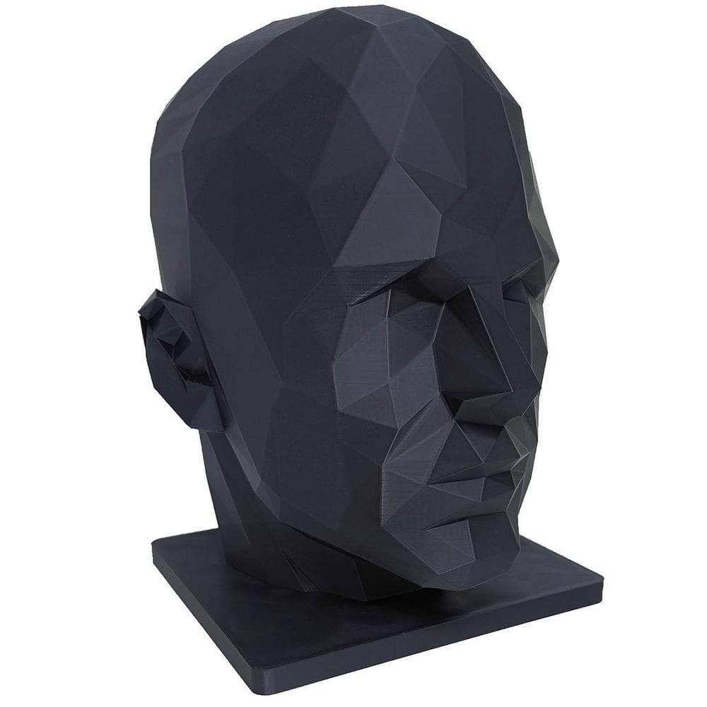 Manequim Cabeça Expositor Boné E Óculos Masculino 3D Preto
