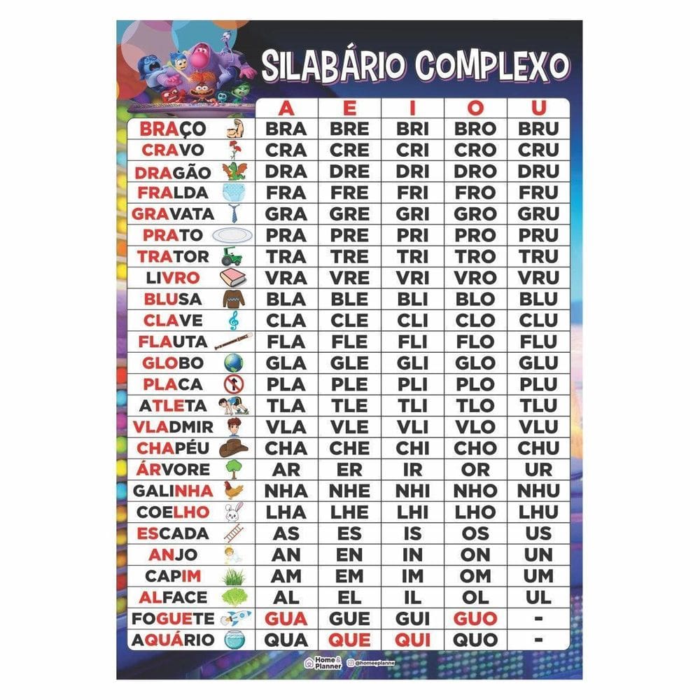 Silabário Complexo Divertidamente