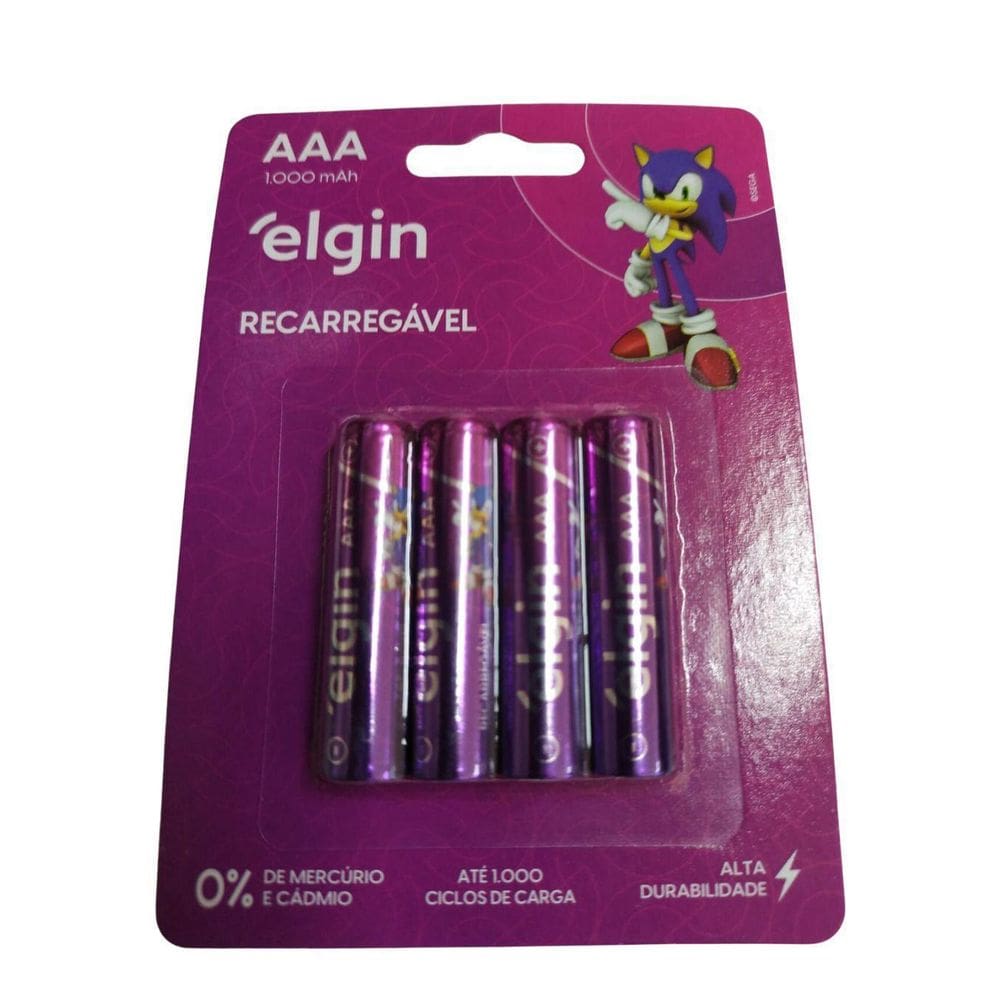 Pilha Aaa Elgin Recarregavel 1000Mah 2Un