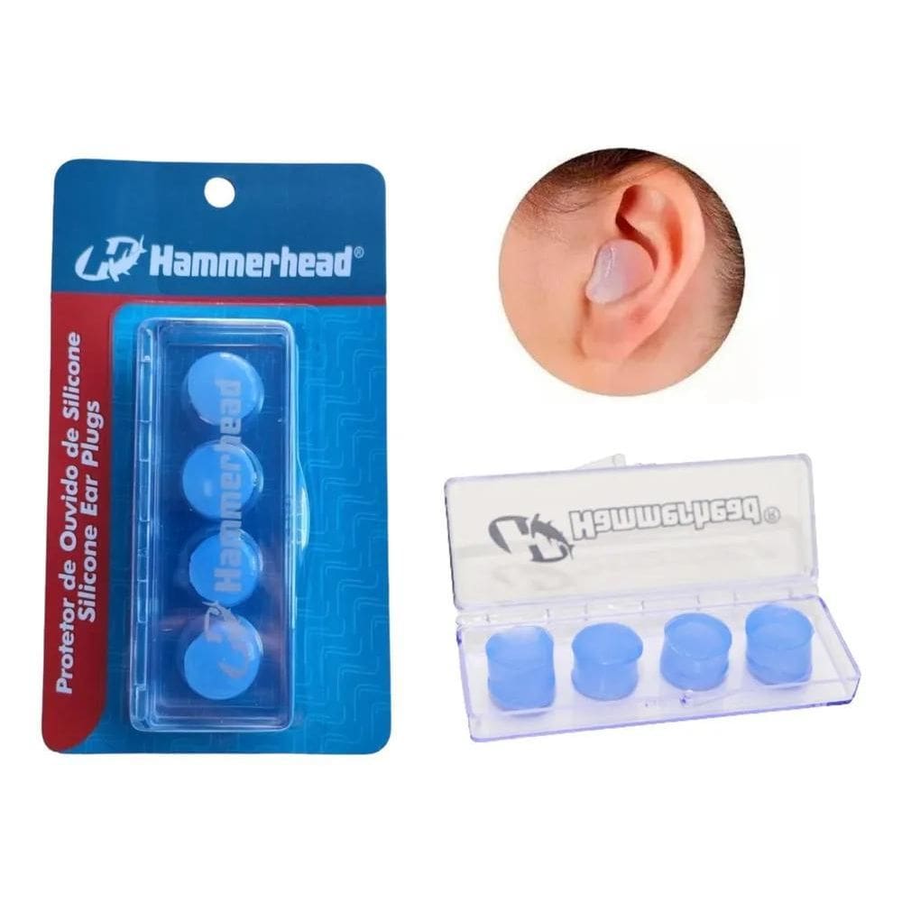 2X Tampão Protetor De Ouvido Auricular 4 Pc Silicone Hammerh
