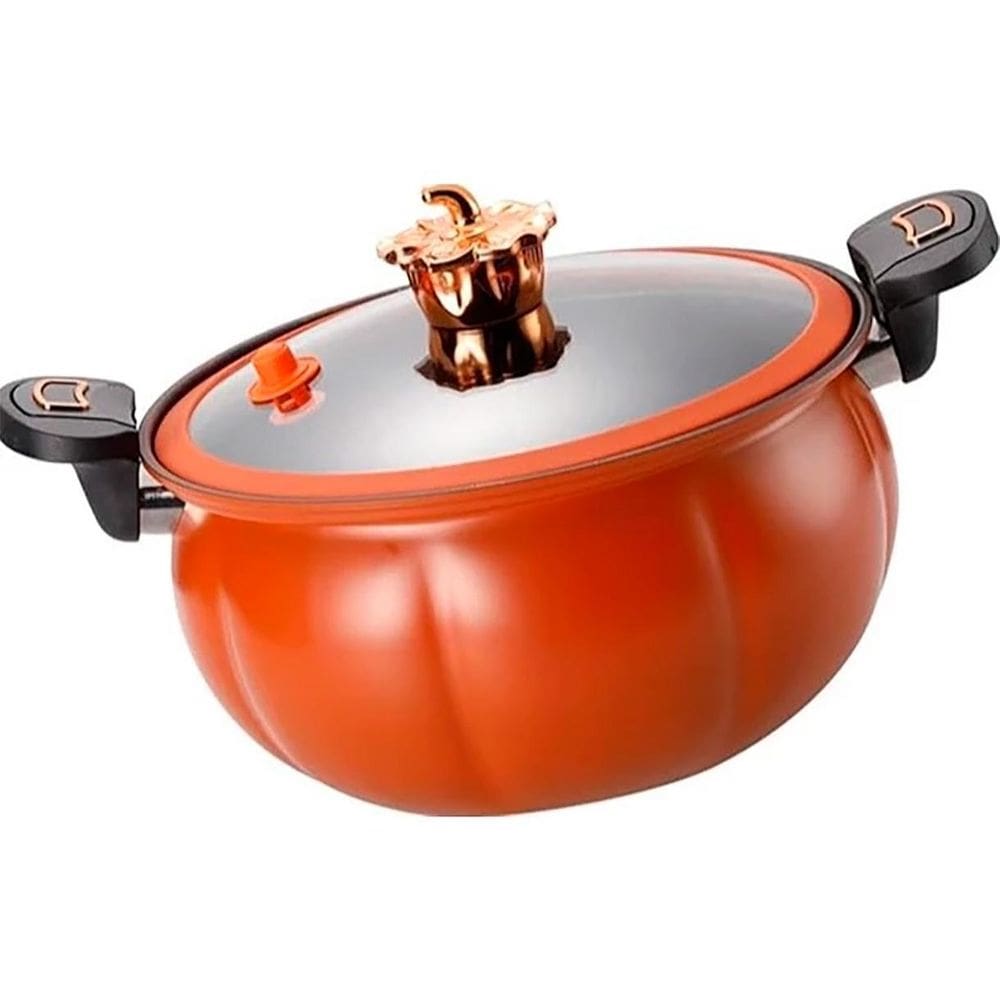 Panela Micro Pressão Estilo Abobora Para Fogão Com Indução