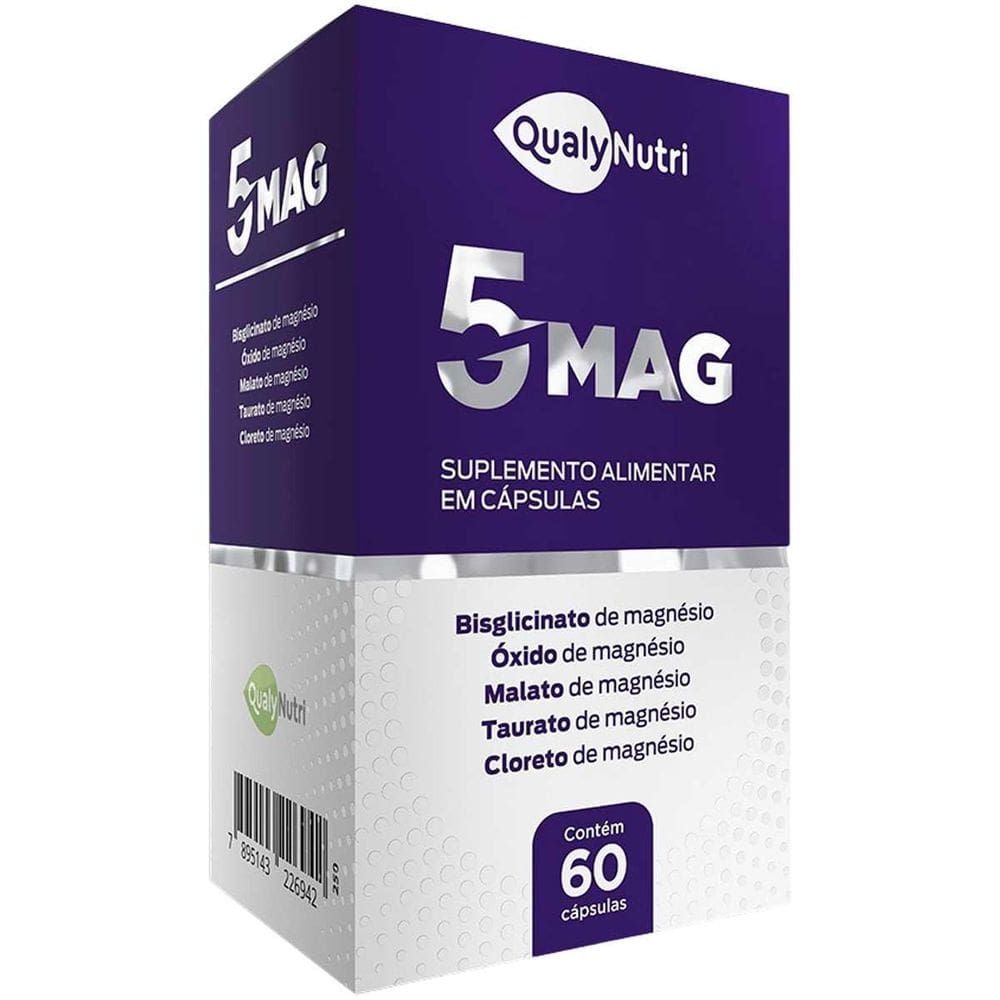 Magnesio 5Mag Malato Bisglicinato Oxido Cloreto 60 Capsulas