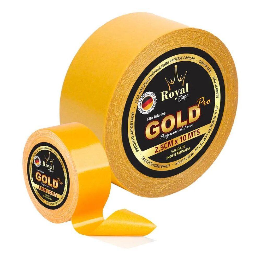 Fita Dupla Face Royal Tape 10M - Protese Capilar Amarela