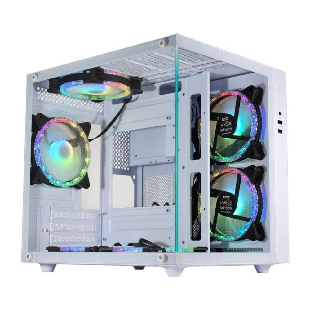 Gabinete Gamer Aquario Micro White W2Sb