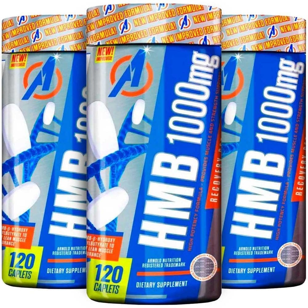 Kit 3 Hmb 1000Mg Arnold Nutrition 120 Tabs Sabor Sem Sabor