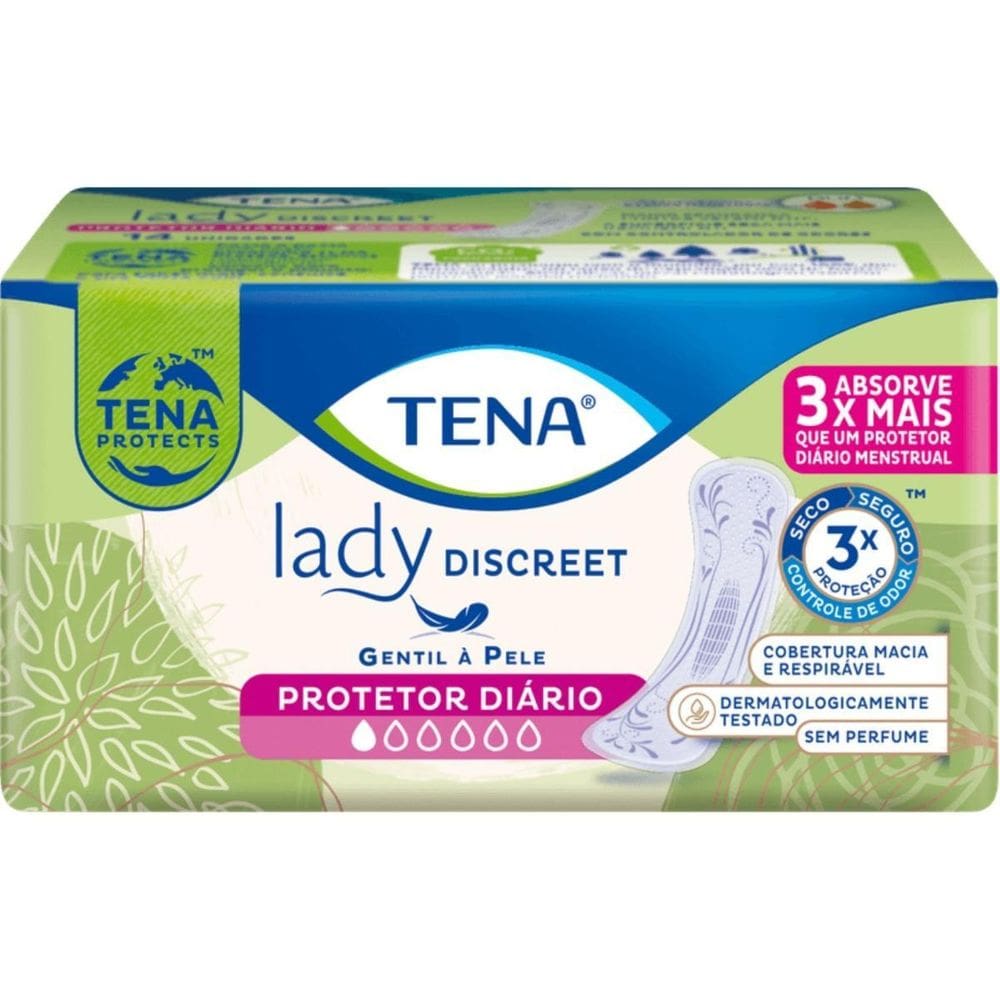 Absorvente Tena Lady Discreet Protetor Diário Com 14 Unidade