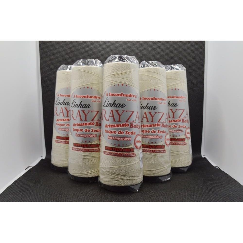 Linha Rayza Artesanato Baby Fina Tex 144 Cor Nova 038-Marfim