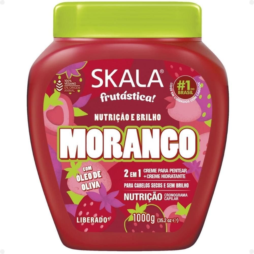 Creme Tratamento Skala Morango 2 Em 1 1000G