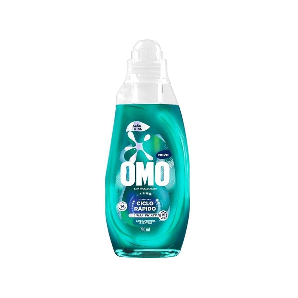 Lava Roupas Liquido Omo Ciclo Rapido 750Ml Total