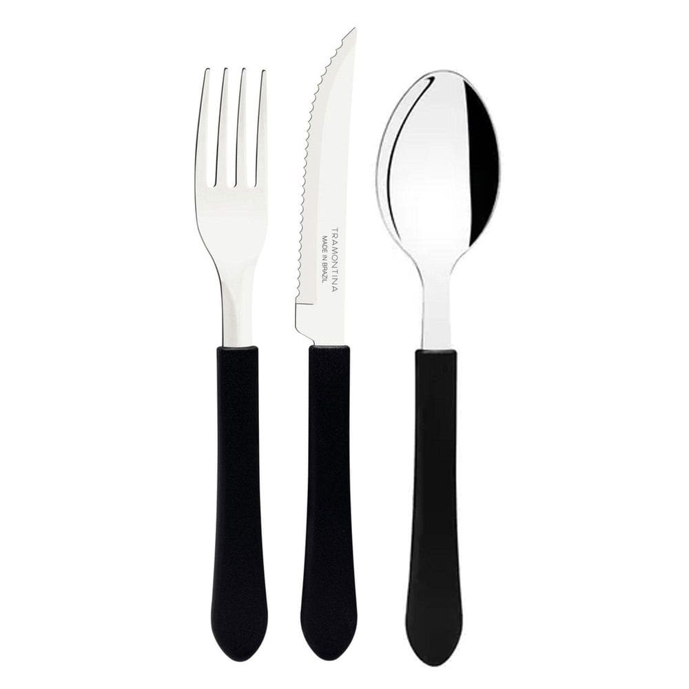 Kit Restaurante Tramontina 6 Garfos + 6 Facas + 6 Colheres