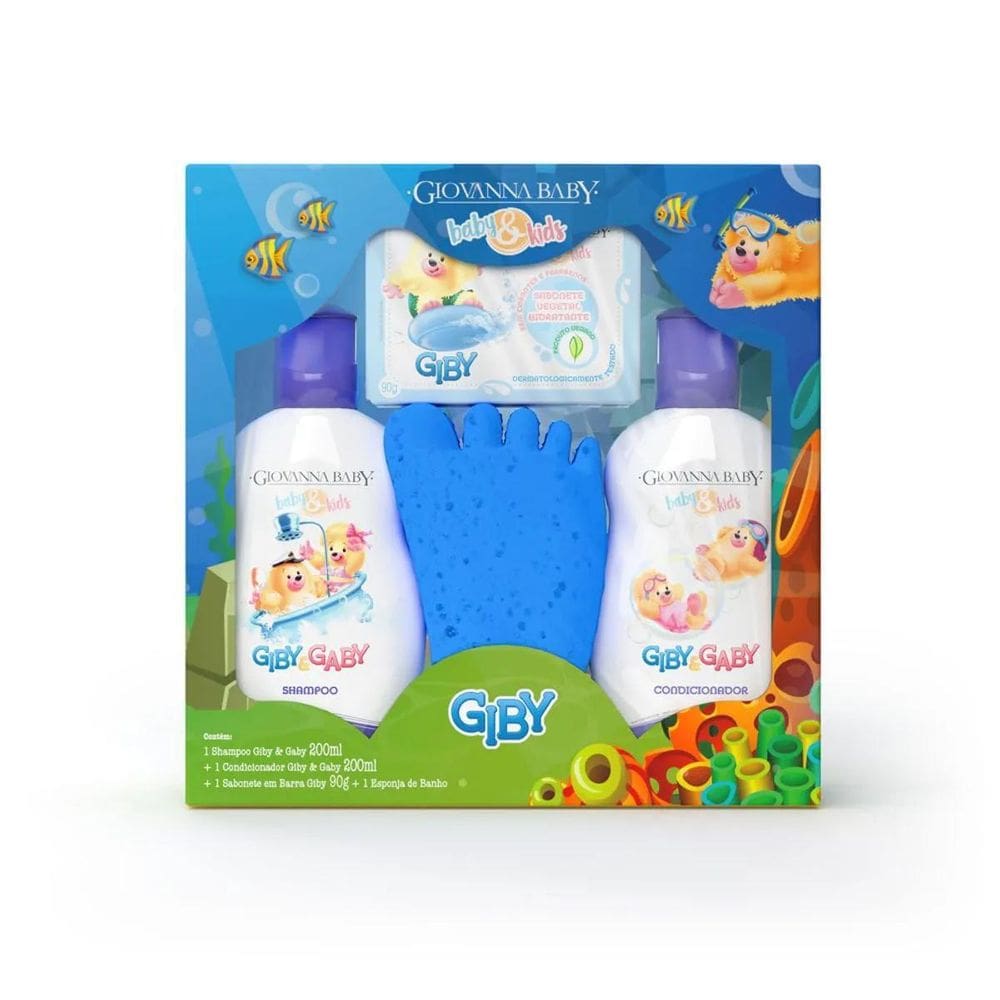 Kit Infantil Giovanna Baby Gaby Hora Do Com Sabonete Vegetal