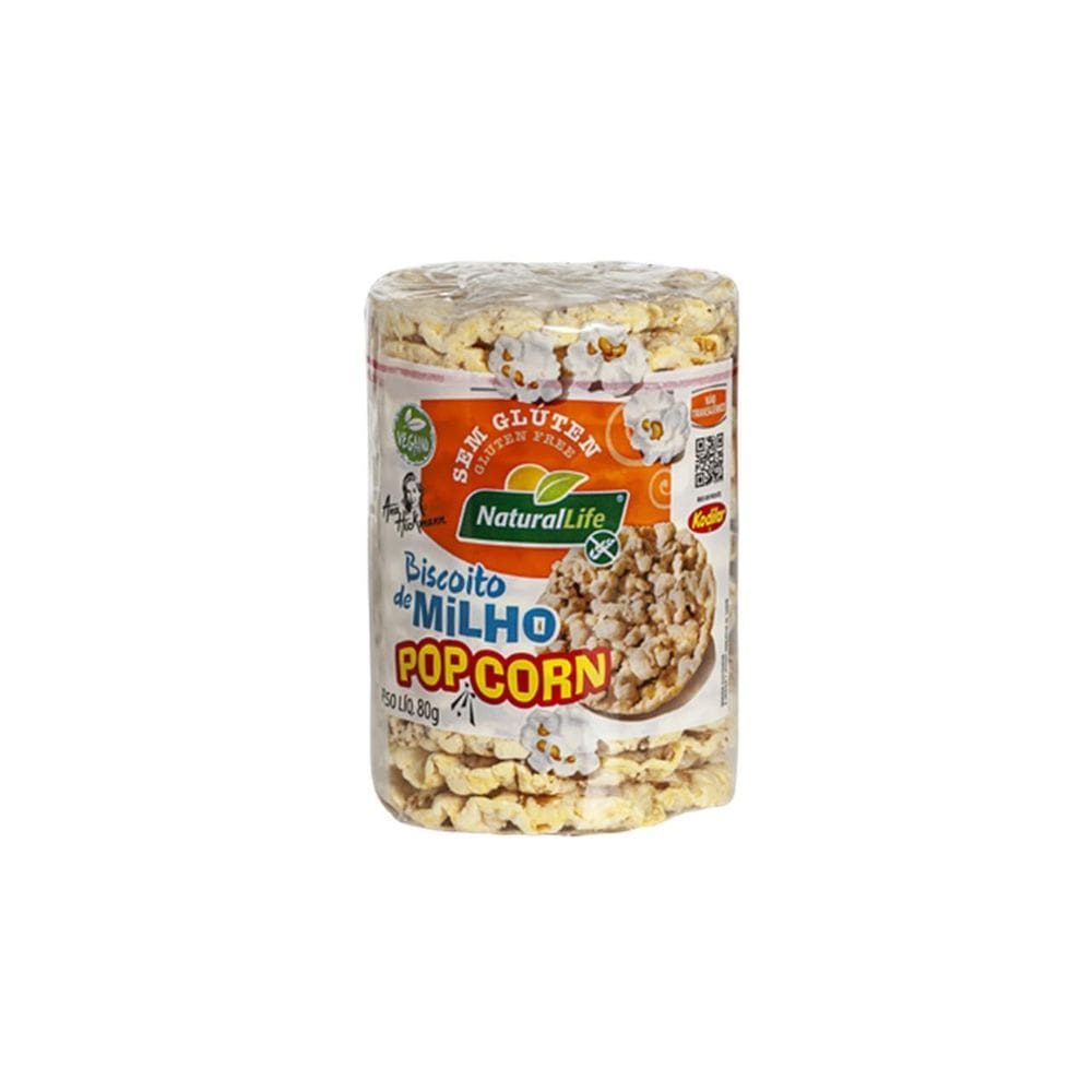Biscoito De Milho Pop Corn Grande Sem Gluten Kodilar 80G