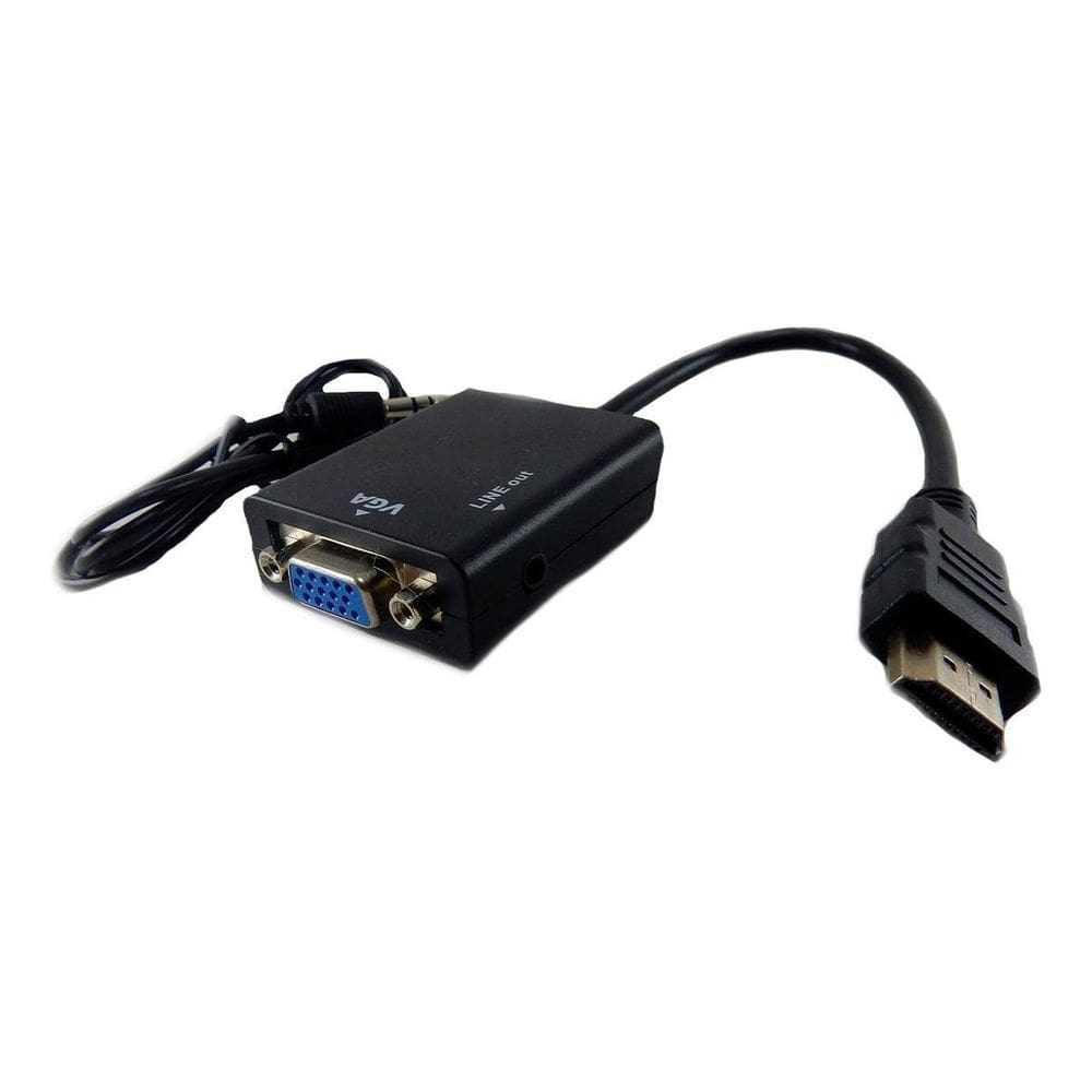 Cabo Adaptador Hdmi Para Vga Plug Play Pc Tv Monitor 19Cm