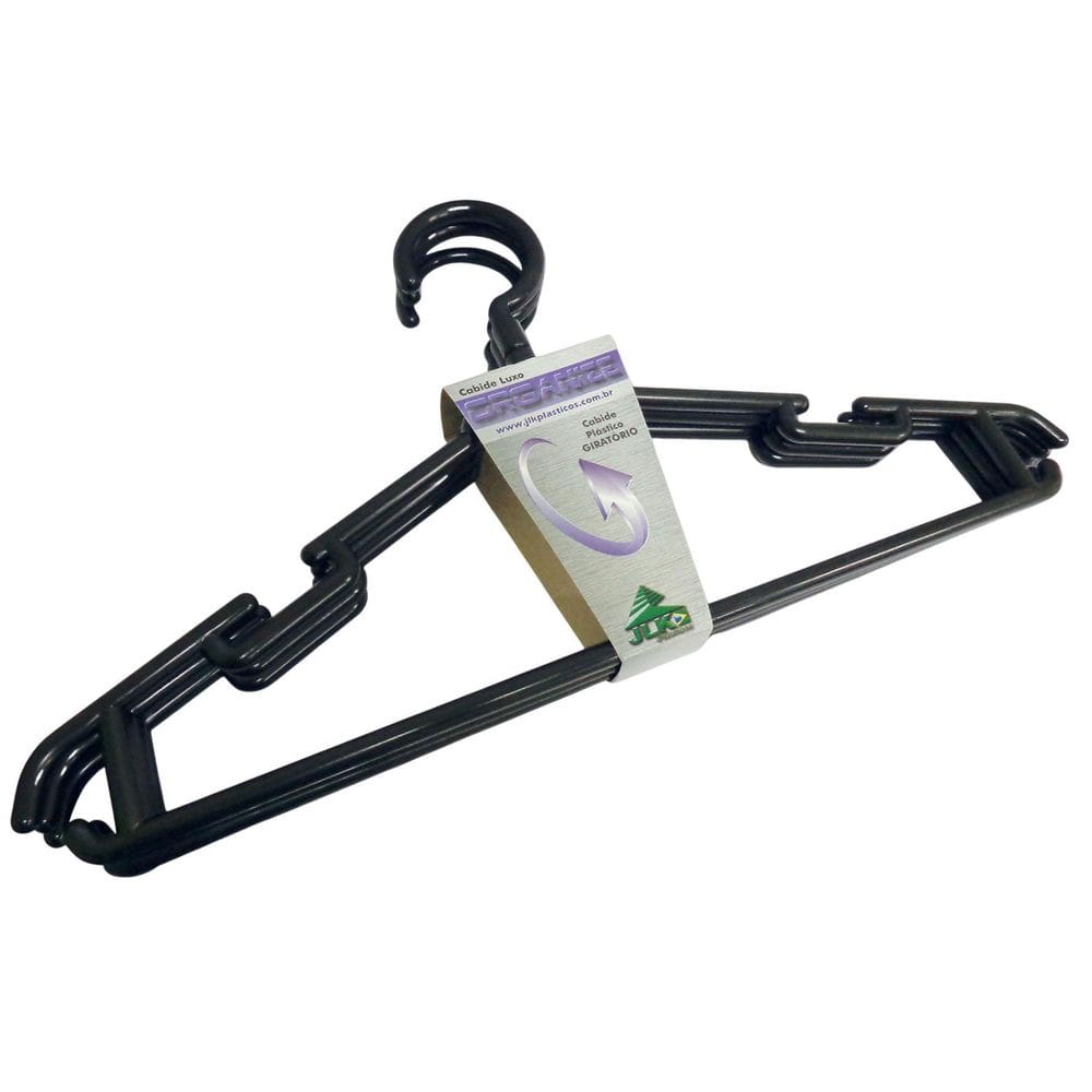 Kit Cabide JLK Plásticos Luxo Giratório 36 Unidades