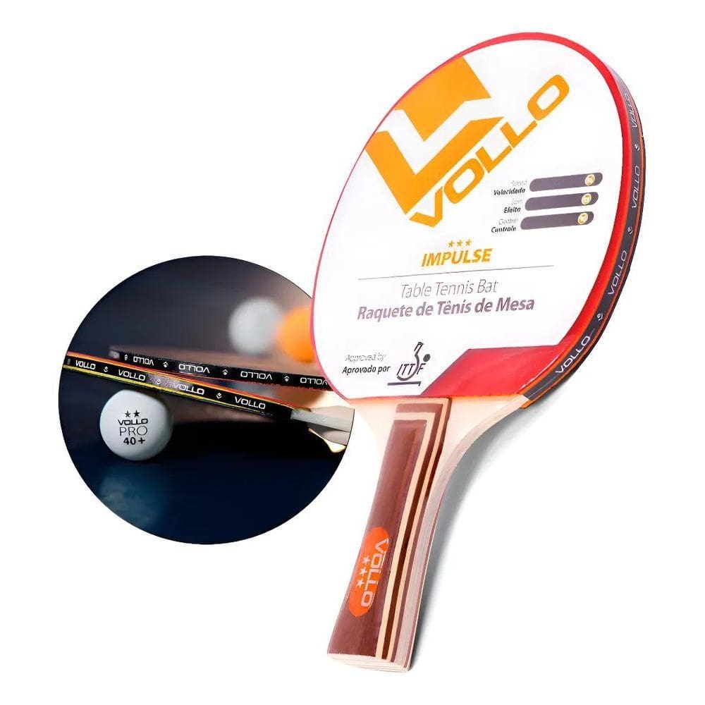 Raquete Tênis De Mesa Ping Pong Impulse Ittf Vollo