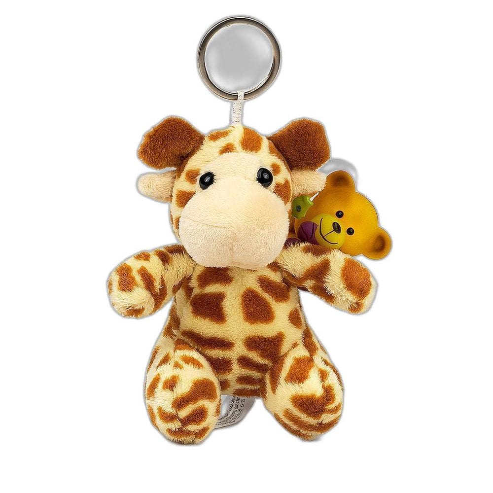 Chaveiro De Pelúcia Girafa Fofo Animais Decorativo
