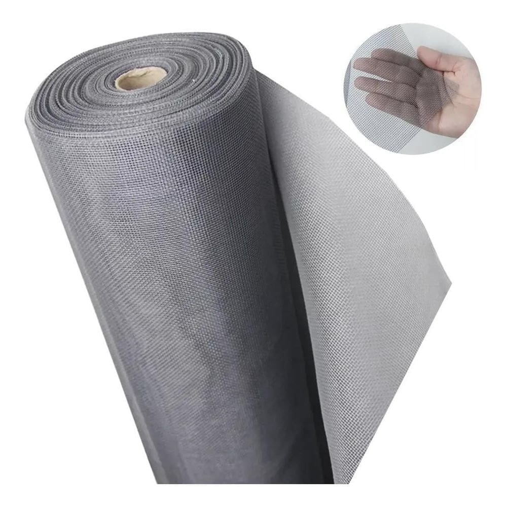 Rolo De Tela Mosquiteira Cinza Polietileno 1,50M X 10 Metros