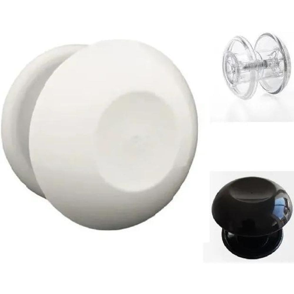 Puxador Redondo Um Furo Para Porta Branco