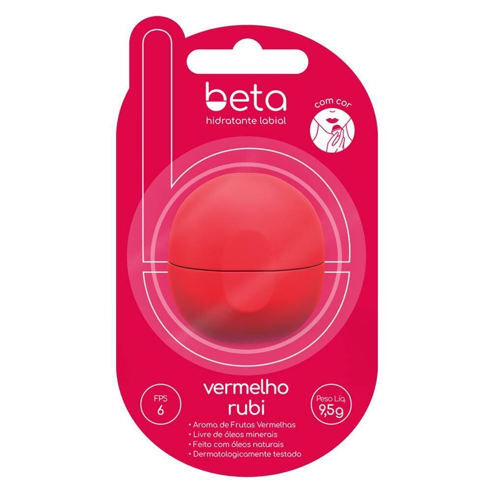 Hidratante Labial Beta Frutas Vermelhas - Cor Vermelho Rubi