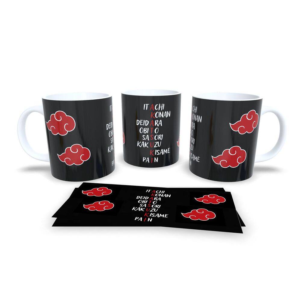 Caneca Akatsuki Naruto de Porcelana