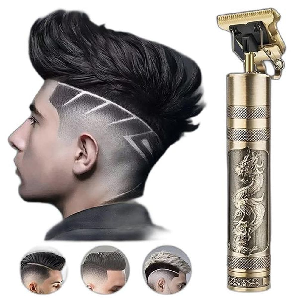 Máquina De Cortar Cabelo E Fazer Pezinho Dragão Dourado