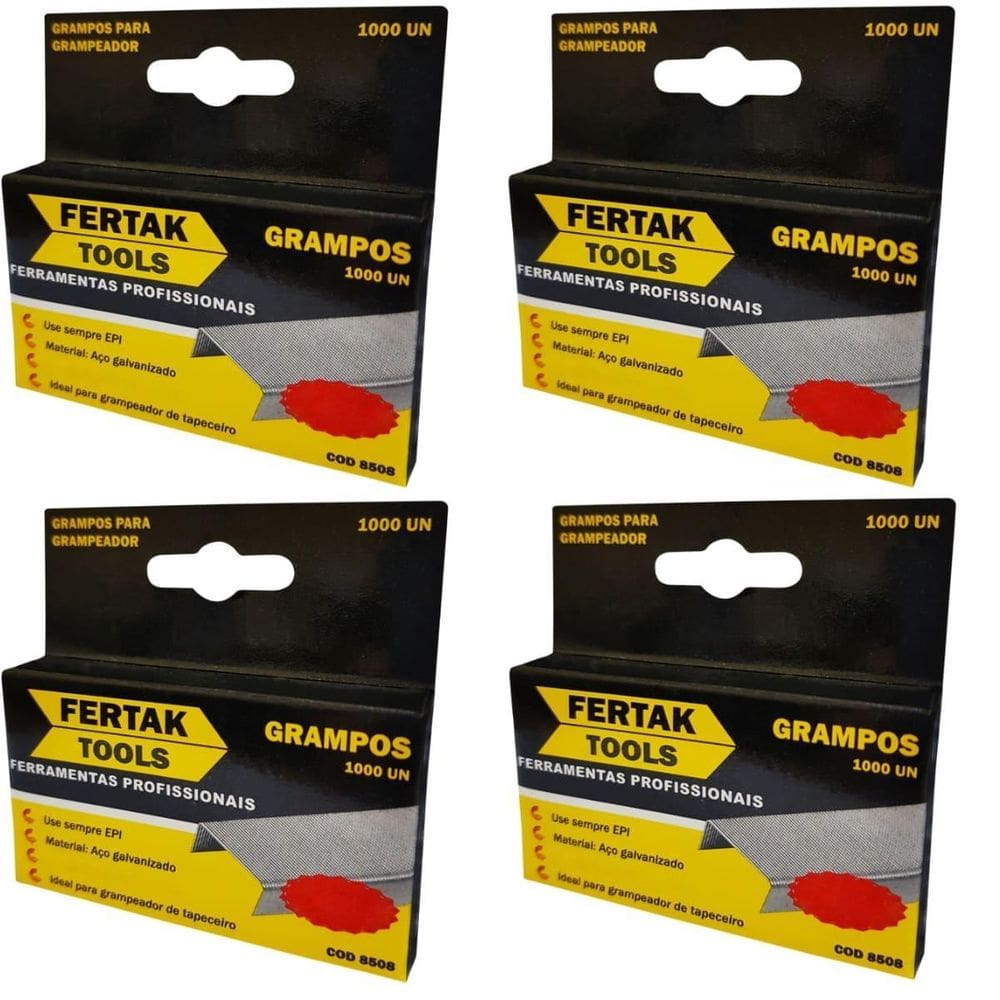 Grampo 10Mm Tapeceiro Grampeador De Pressão - 4000Un