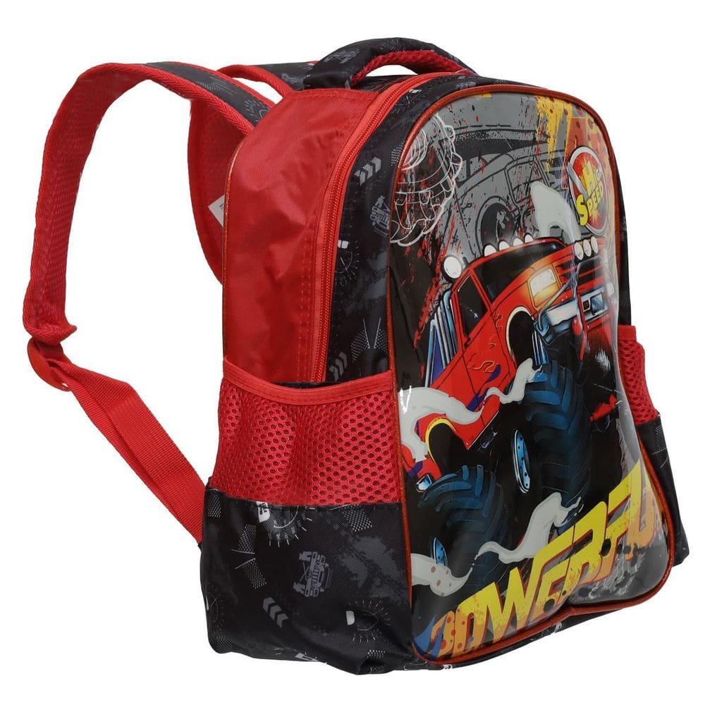 Mochila De Alças Escolar Masculina Monster Hero Infantil
