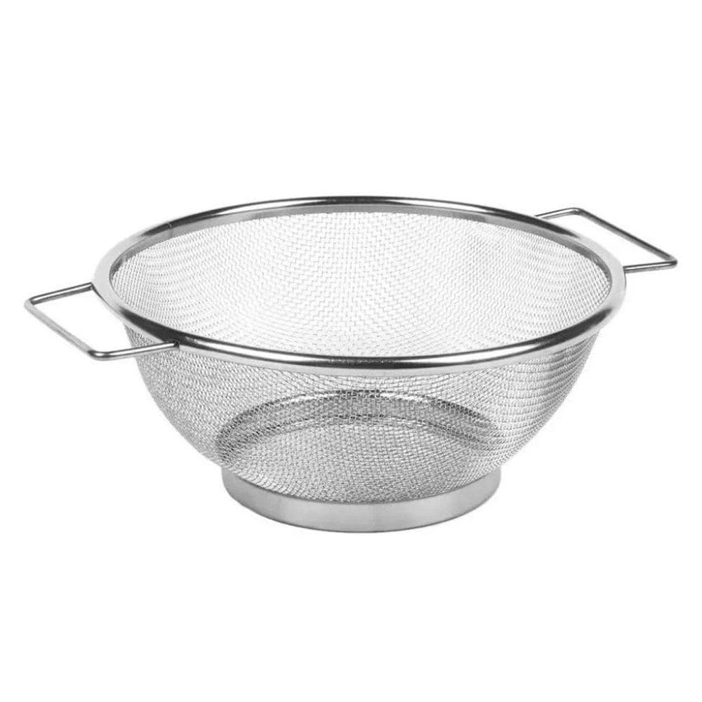 Escorredor De Macarrão Multiuso Inox Com Alça Tamanho 20 Cm