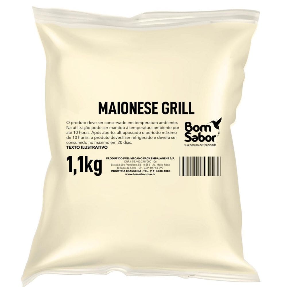 Maionese Grill Bom Sabor Bag 1,1Kg