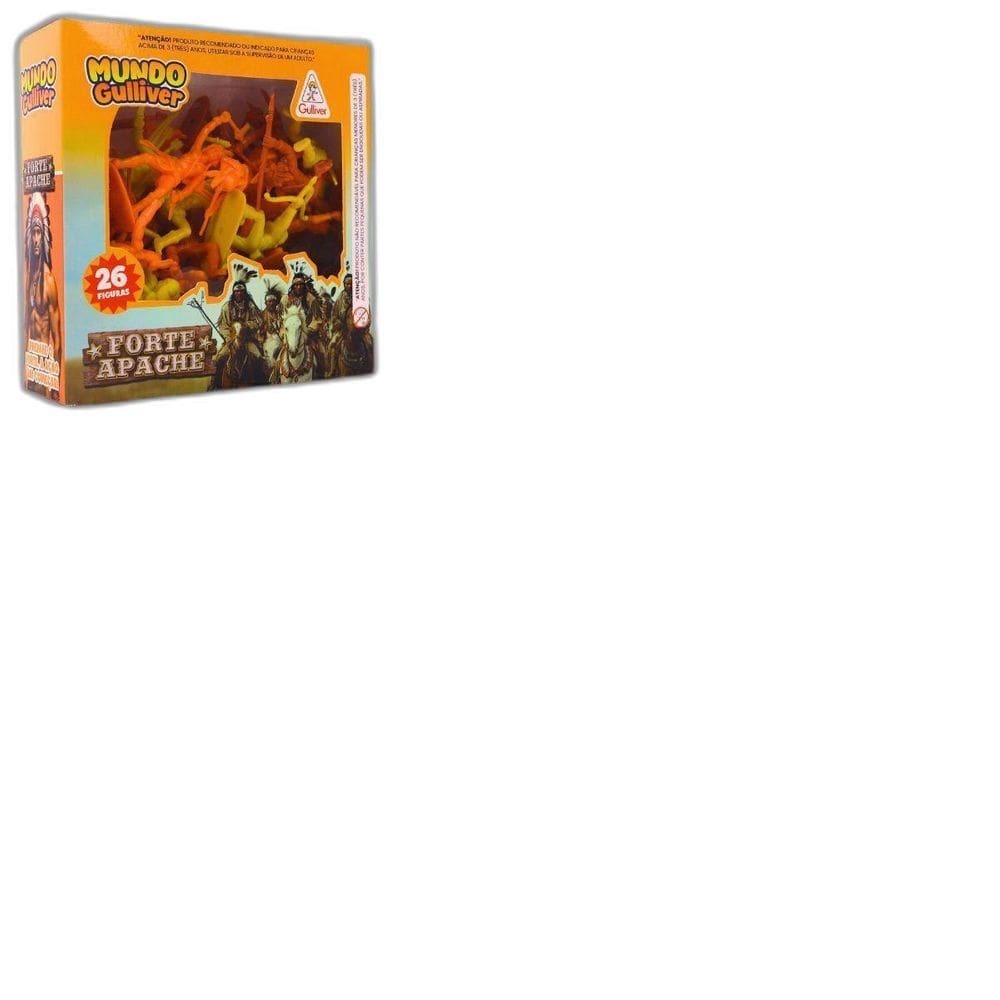 Miniaturas Índios E Cavalos Forte Apache 26 Figuras Gulliver