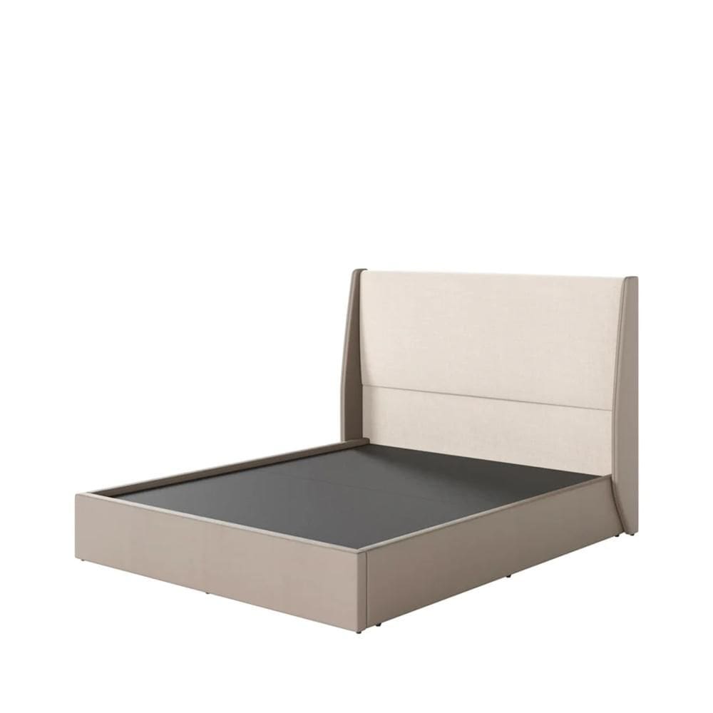 Cama Estofada Queen com Cabeceira Ayla - Linho Texturizado Off White